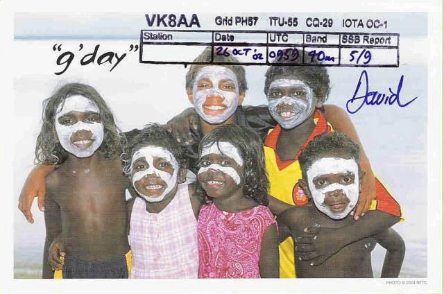 Funny QSL vk8aa