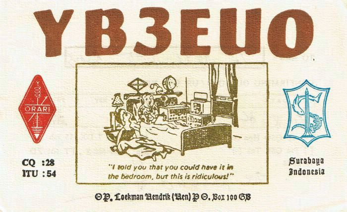 Funny QSL YB3EUO
